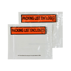 Packing List Envelopes